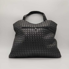 Lunova Bags Lunova Woventote - Örgü Desenli Geniş Hacimli Kadın Omuz Çantası
