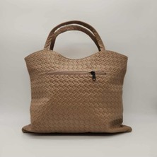 Lunova Bags Lunova Woventote - Örgü Desenli Geniş Hacimli Kadın Omuz Çantası