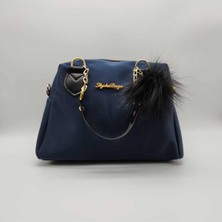 Lunova Bags Lunova Luxecharm - Peluş Detaylı Şık Kadın El ve Omuz Çantası