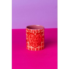 Hola Arte Studio 'Love Yani Aşk Kupa'' Kupa - Tasarım Dijital Baskı Kupa 9.5 x 8 cm