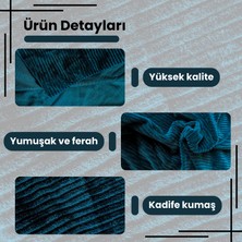 Funzy Fitilli kadife döşemelik mavi kumaş koltuk, berjer, kırlent ıçin döşemelik kumaşı oekoteks100