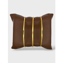 Arnes Jewelry Çelik 22 Ayar Altın Kaplama 3 Adet Ajda Bilezik