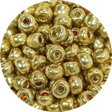 Mbb E-Ticaret Dökme Cam Kum Boncuk Büyük Boy (6/0) 4 Mm - 20 Gram - Altın - Bnc93