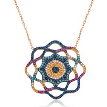 Gumush Gümüş Yaşam Güneşi Nazar Bayan Kolye