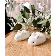 Mumbastik - Sevimli Tavşanlar - Soya Wax Hediyelik Mum - Dekoratif Mum