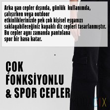 Yüksek Bel Salaş Kot Palazzo Pantolon - Siyah Likralı Geniş Bacaklı Rahat - Kadın Jeans Kargo Pantolon