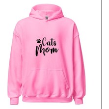Cats Mom - Kedi Annesi Hoodie Kapşonlu Sweatshirt