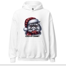 Cats Aold And Cranky - Kedi Hoodie Kapşonlu Sweatshirt