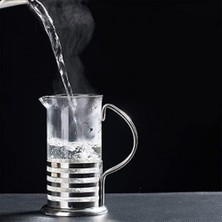 Paslanmaz Çelik Gövdeli French Press Kahve ve Çay Demleme Aparatı
