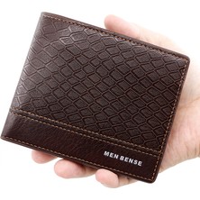 Runxi Life Hall Erkek Kısa Cüzdan Moda Iki Katlı Para Cüzdanı Büyük Kapasiteli Çoklu Kart Yuvası Erkek Cüzdanı (Yurt Dışından)