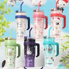 Runxi Life Hall Sanrio Big Mac Termos Bardağı Büyük Kapasiteli Su Bardağı Pipetli Buz Bardağı Araba Bardağı (Yurt Dışından)