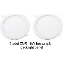 2 Adet Zmr 18W Beyaz Işık Slım Backlıght Panel Armatür