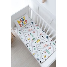 Tuğba Kuğu Anne Yanı Beşik Lastikli Çarşaf Seti - Iconic Serisi - Beep Beep