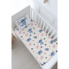 Tuğba Kuğu Anne Yanı Beşik Lastikli Çarşaf Seti - Cartoon Serisi - Stitch