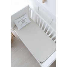 Tuğba Kuğu Anne Yanı Beşik Lastikli Çarşaf Seti (55X95) - Royal Series - Welcome Baby Stork