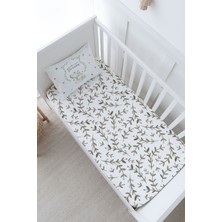 Tuğba Kuğu Anne Yanı Beşik Lastikli Çarşaf Seti - For Baby Serisi - Damask Filli