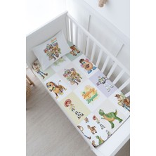 Tuğba Kuğu Bebek Boy Lastikli Çarşaf Seti - Cartoon Serisi - Toy Story Patchwork