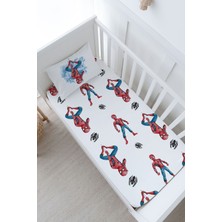 Tuğba Kuğu Bebek Boy Lastikli Çarşaf Seti - Cartoon Serisi - Örümcek Adam