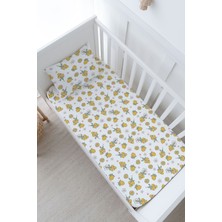 Tuğba Kuğu Anne Yanı Beşik Lastikli Çarşaf Seti (55X95) - Iconic Serisi - Lemon