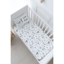 Tuğba Kuğu Bebek Boy Lastikli Çarşaf Seti - For Baby Serisi - Atkılı Kutup Ayısı