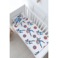 Tuğba Kuğu Bebek Boy Lastikli Çarşaf Seti - Cartoon Serisi - Captain America