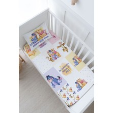 Tuğba Kuğu Anne Yanı Beşik Lastikli Çarşaf Seti (55X95) - Cartoon Serisi - Winnie The Pooh Patchwork