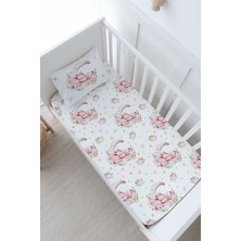 Tuğba Kuğu Bebek Boy Lastikli Çarşaf Seti - For Baby Serisi - Ayda Uyuyan Unicorn