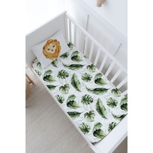 Tuğba Kuğu Bebek Boy Lastikli Çarşaf Seti - For Baby Serisi - Suluboya Aslan