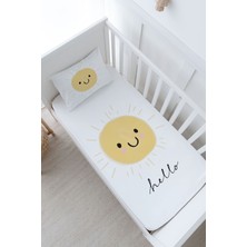 Tuğba Kuğu Bebek Boy Lastikli Çarşaf Seti - Pure Baby Serisi - Gülen Güneş