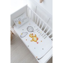 Tuğba Kuğu Bebek Boy Lastikli Çarşaf Seti - Pure Baby Serisi - Sevimli Ördek