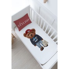 Tuğba Kuğu Bebek Boy Lastikli Çarşaf Seti - Pure Baby Serisi - Sportmen Ayıcık