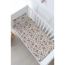 Tuğba Kuğu Bebek Boy Lastikli Çarşaf Seti - Iconic Serisi - Vintage Flower