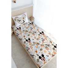 Tuğba Kuğu Tek Kişilik Lastikli Çarşaf Seti - Cartoon Serisi - Mickey ve Arkadaşları Pattern
