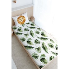 Tuğba Kuğu Tek Kişilik Lastikli Çarşaf Seti - For Baby Serisi - Suluboya Aslan