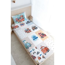 Tuğba Kuğu Tek Kişilik Lastikli Çarşaf Seti - Cartoon Serisi - Şimşek Mcquenn Patchwork