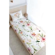 Tuğba Kuğu Tek Kişilik Lastikli Çarşaf Seti - For Baby Serisi - Suluboya Fil