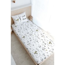 Tuğba Kuğu Tek Kişilik Lastikli Çarşaf Seti - For Baby Serisi - Atkılı Kutup Ayısı