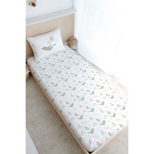 Tuğba Kuğu Tek Kişilik Lastikli Çarşaf Seti - Iconic Serisi - Balinanın Düşleri