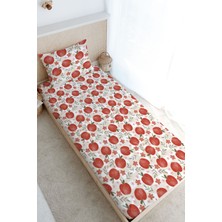 Tuğba Kuğu Tek Kişilik Lastikli Çarşaf Seti - Iconic Serisi - Red Apples