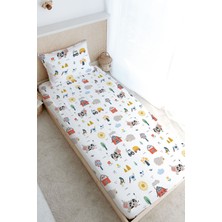 Tuğba Kuğu Tek Kişilik Lastikli Çarşaf Seti - Iconic Serisi - Çiftlik Hayvanları