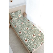 Tuğba Kuğu Tek Kişilik Lastikli Çarşaf Seti - Iconic Serisi - Forest Animals