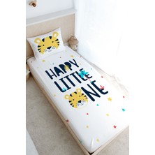 Tuğba Kuğu Tek Kişilik Lastikli Çarşaf Seti - Pure Baby Serisi - Happy Lion