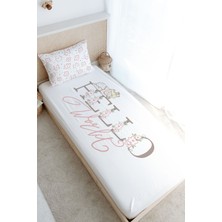 Tuğba Kuğu Tek Kişilik Lastikli Çarşaf Seti - Pure Baby Serisi - Hello World