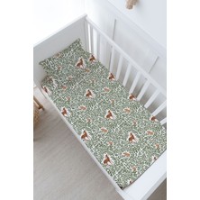 Tuğba Kuğu Bebek Boy Lastikli Çarşaf Seti - Iconic Serisi - Forest Animals