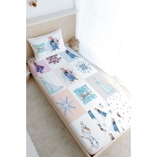 Tuğba Kuğu Tek Kişilik Lastikli Çarşaf Seti - Cartoon Serisi - Elsa Patchwork