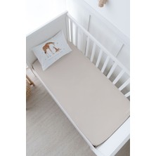 Tuğba Kuğu Anne Yanı Beşik Lastikli Çarşaf Seti (55X95) - Royal Series - Baby Giraffe