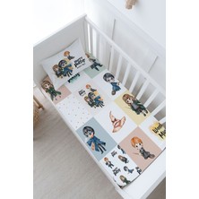Tuğba Kuğu Bebek Boy Lastikli Çarşaf Seti - Cartoon Serisi - Harry Potter Patchwork