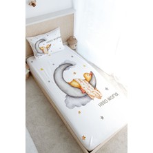 Tuğba Kuğu Tek Kişilik Lastikli Çarşaf Seti - Pure Baby Serisi - Ayda Uyuyan Ördek