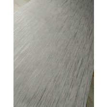 Kms Home Açık Gri Gümüş Parlak Çizgili Silinebilir Kabartmalı Sade Duvar Kağıdı 5 M²