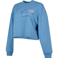 New Balance WNC1502 Mavi Kadın Sweatshirt